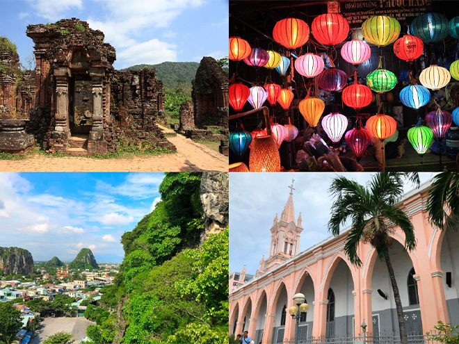 人気観光地スペシャル!一日:ダナン市内+ミーソン遺跡+ホイアン夜の観光+灯篭流し(昼食&ホイアン名物の夕食付)